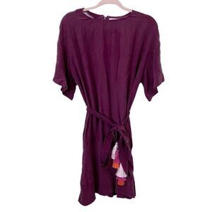 MARIE OLIVER Silk Tassel Mini Dress‎